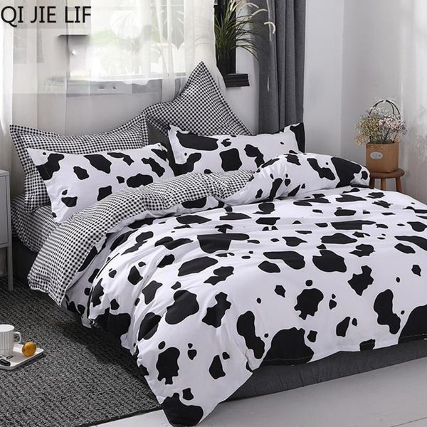 

life 2021 cartoon cow sot bedding sets bed linen duvet cover flat sheet set single double full king