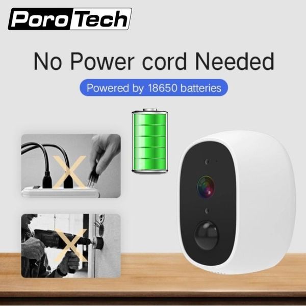 

rechargeable battery powered wifi camera y6 1080p full hd outdoor indoor security ip with 130 wide view angle pir alarm cameras
