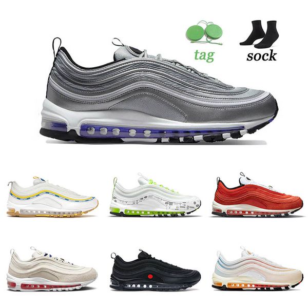 

97s running shoes womens undefeated ucla bruins silver purple bullet first use black white the future mens sneakers sports trainers size 36-