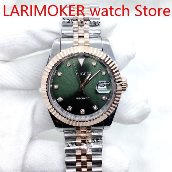 

39mm silver gold sterile watch sapphire crystal dial waterproof 21 jewelry miyota8215 movement automatic wristwatches, Slivery;brown