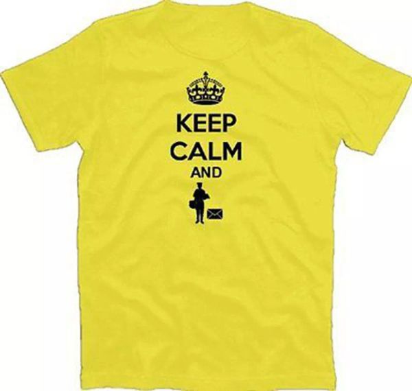 

keep calm and get postal post man brieftraeger t-shirt s-xxxl, White;black