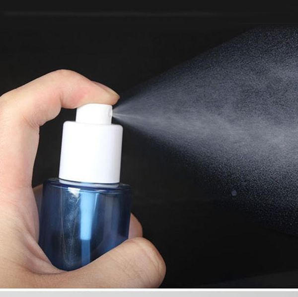 

storage bottles & jars lotion/spray pump head bottle,40ml green frosted/blue glass bottle