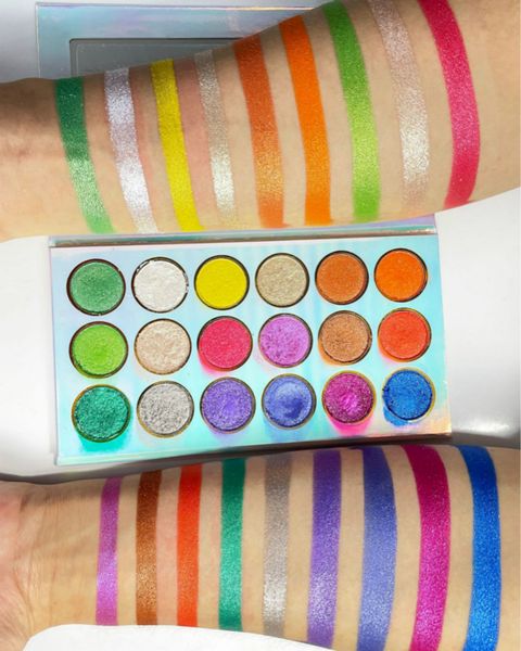 

custom label your own makeup eyeshadow palette wholesale waterproof pigmented no logo 18 colors eyeshadows make up eye shadow palettes beaut