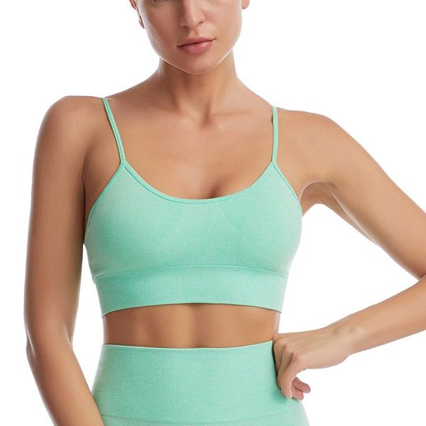 

yoga outfit summer crop bra comfortable sports female streetwear woman bralette sleeveless seamless fitness mujer