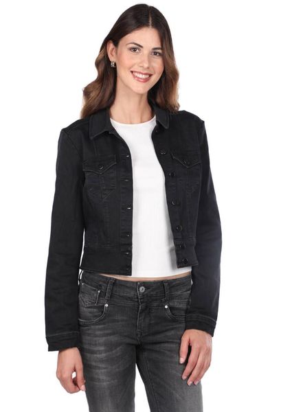 

women's jackets blue white women 's jean jacket, Black;brown