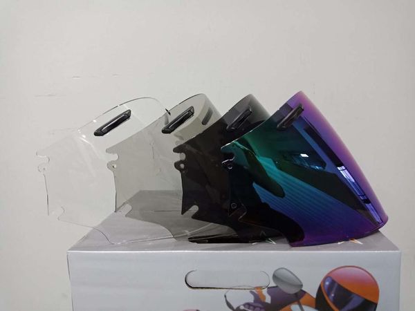 

motorcycle half helmet visor fitting for 3 motorbike helmets lens transparent black rainbow color choose
