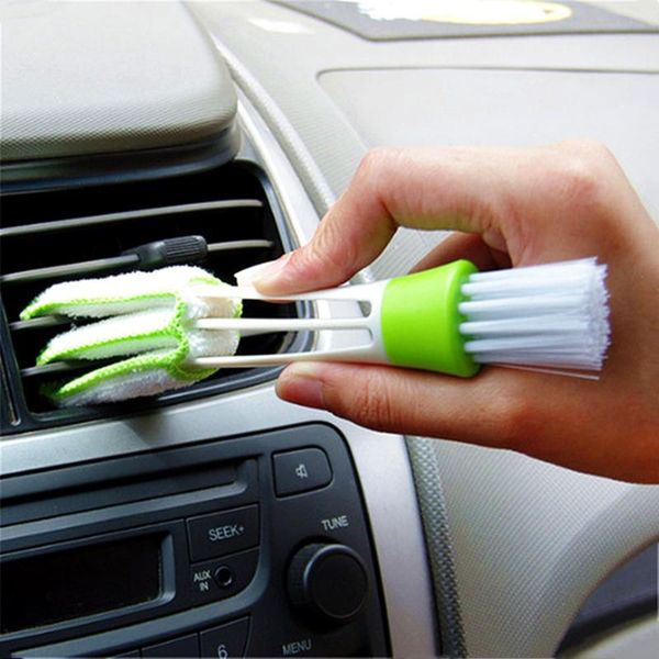 

car sponge 1pcs portable double ended air conditioner vent slit cleaner brush instrumentation dusting blinds keyboard cleaning