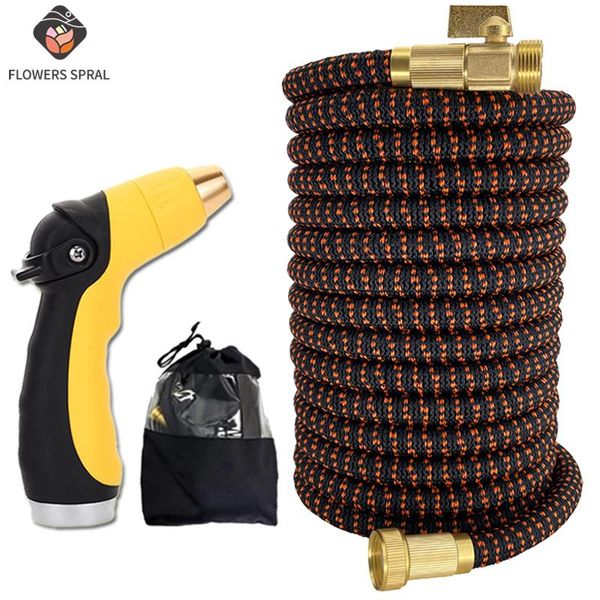 

watering equipments 3/4 for garden irrigation hose metal gun high pressure car wash flexible magic lawn gardening tools 2021