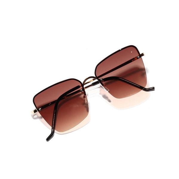 

sunglasses 2021 fast fashion square retro half frame glasses female manufacturers direct sales, White;black