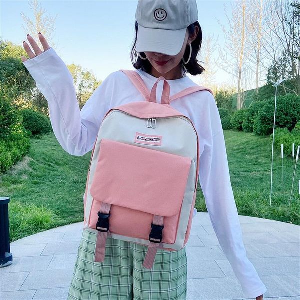 

backpack schoolbag korean girls simple high school students junior large capacity multifunctional