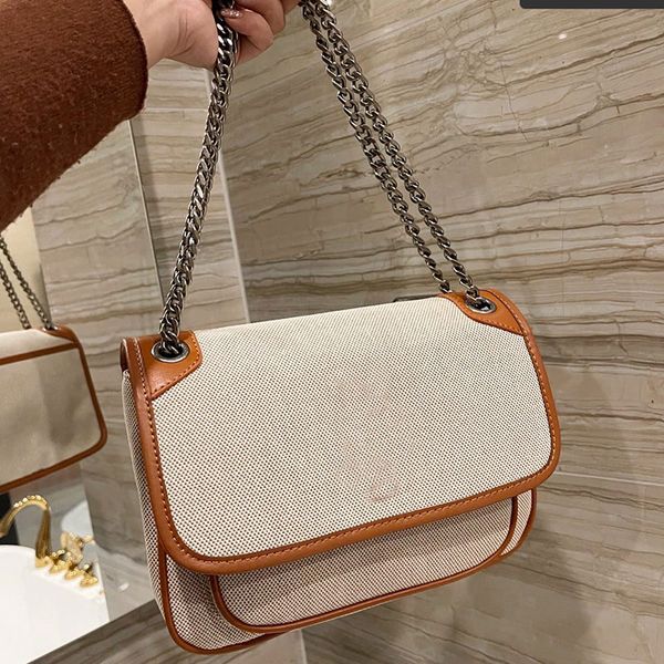 

ladies messagner bags quality chain postman bag large capacity flap crossbody handbag genuine leater purse classic goddess wallet