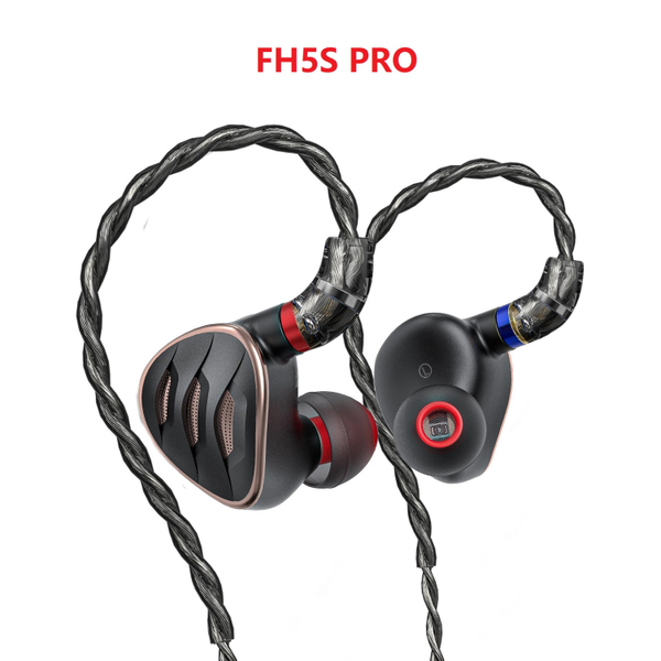 

headphones & earphones fiio fh5s pro stereo hifi in-ear earphone wired earbud iem 2ba + 2dd with 2.5/3.5/4.4mm plug mmcx detachable cable co