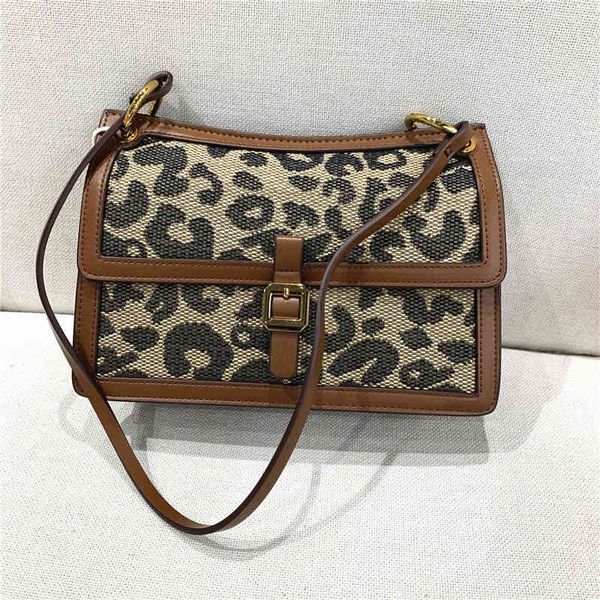 

luxury herme handbags and storage 2021 new texture leopard print bag fashion armpit magic stick minority design single s