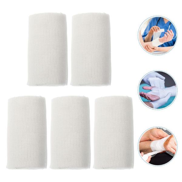 

outdoor gadgets 10pcs gauze bandage rolls professional wound care bandages (white)
