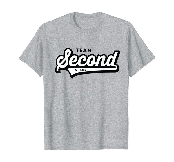 

2nd grade team school teacher second baseball-style shirt t-shirt, White;black