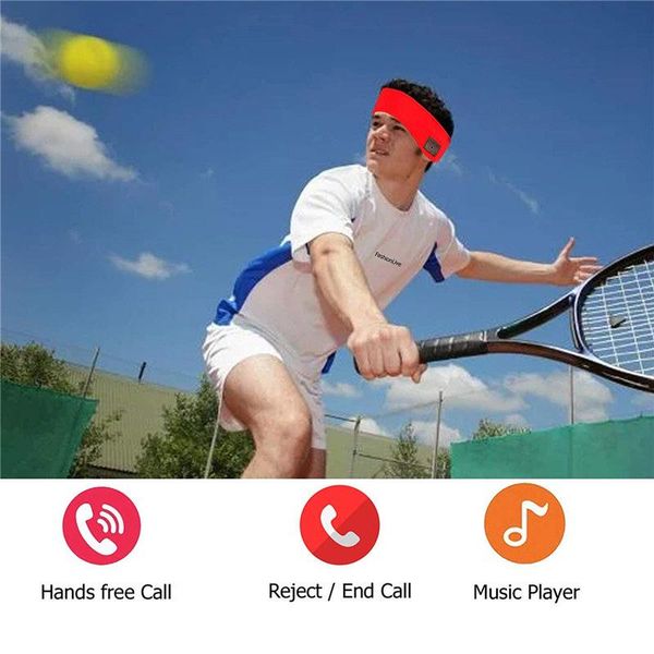 

bluetooth mp3 headband wireless earbuds headset earphone music stereo sweat band for outdoor sports thj99 yoga hair bands