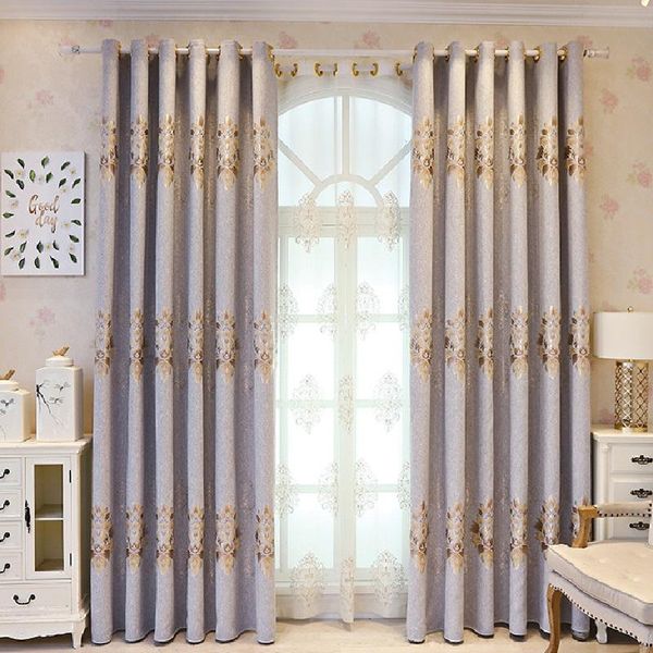 

light luxury nordic shading chenille linen jacquard curtains for living room dining bedroom tulle custom curtain & drapes