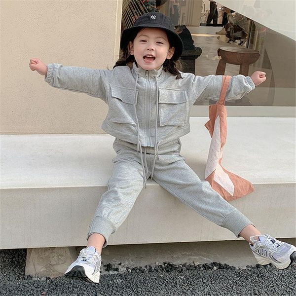 

clothing sets kids children baby little girls set autumn long sleeve sport suit tracksuit toddler clothes outfit for 2 3 4 5 6 years, White