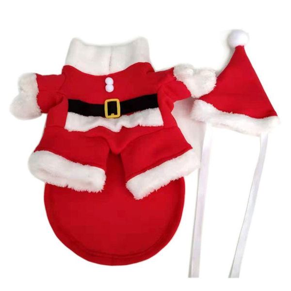 

pet dog christmas costumes dress super cute santa claus halloween apparel