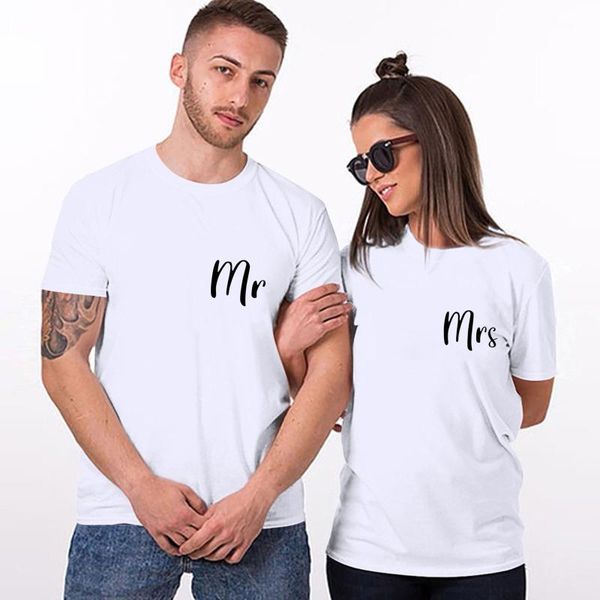 

women's t-shirt couples t-shirts love letter print short sleeve lover tshirts valentine's day ladies women clothing, White