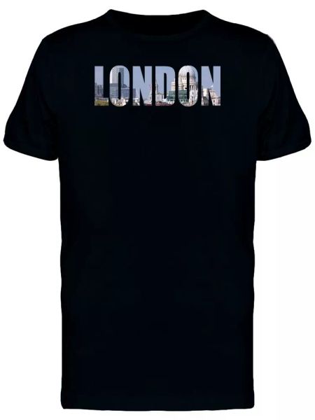 

London Travel Lovers Quote Tee Men's -Image by Shutterstock, White;black