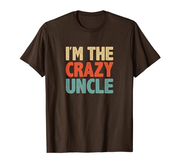 

i'm the crazy uncle t-shirt, White;black