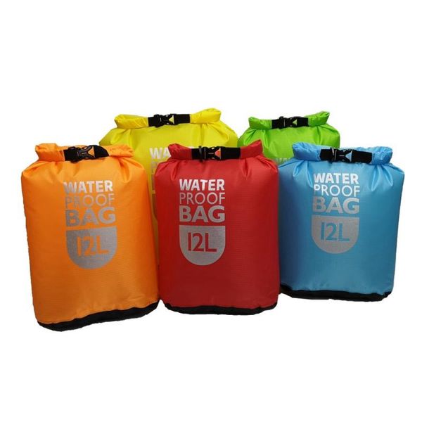 

storage bags outdoor 6l12l 24l waterproof dry bag pack sack swimming rafting kayak river trekking floating sailing canoing