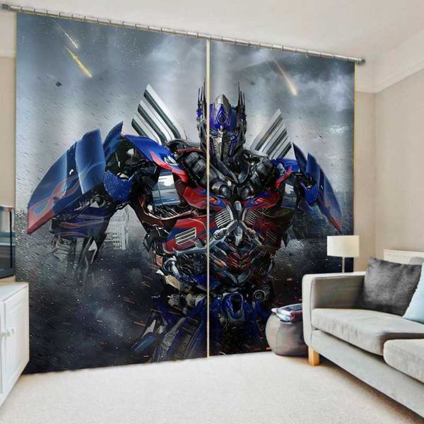 

european curtains po painted 3d curtain living room custom children's cute cartoon boy girl bedroom & drapes