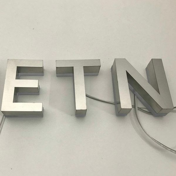 

metal painting outdoor gold 3d stainless steel illuminated wall signage letters