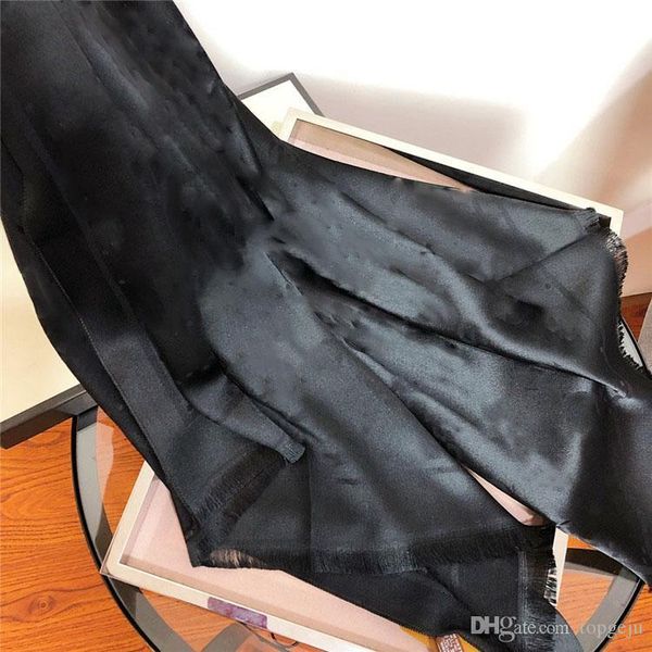 

2020 fashion autumn and winter brand silk scarves timeless classic, super long shawl fashion women's soft silk scarves 180, Blue;gray