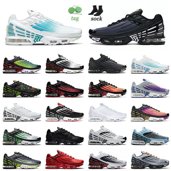 

2021 arrival tn plus 3 tuned running shoes aqua volt obsidian leather triple black white crimson red tiger trainers sneakers 36-45, White;red