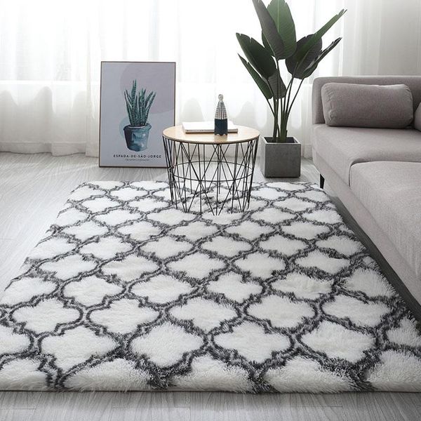 

carpets 6 sizes fluffy fur thick carpet printed plush floor faux home decor bedroom living room soft mats