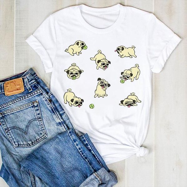 

men print lady dog mens t shirt pet summer casual cute ladies clothes graphic tee female clothing, White;black
