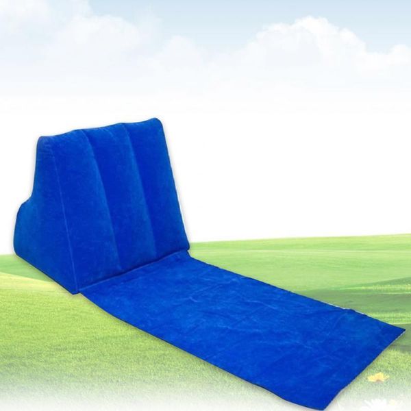 

with inflatable pillow lounger cushion air bed waterproof rest beach mat camping cushion/decorative