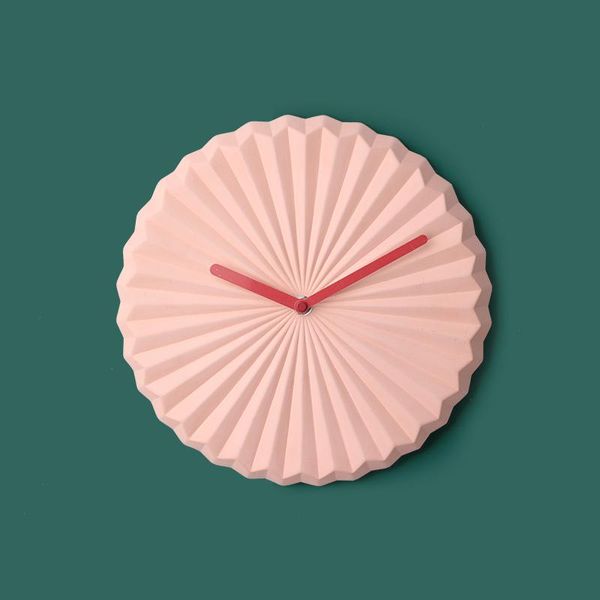 

wall clocks pink simple watch modern design creative hanging clock living room kitchen bedroom quartz mute home decoration 5wd