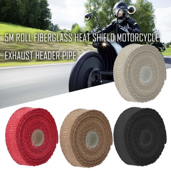 

motorcycle exhaust system 5m motorcycles pipe anti- cloth roll wrap heat manifold insulation with 4 colors option moto accessories