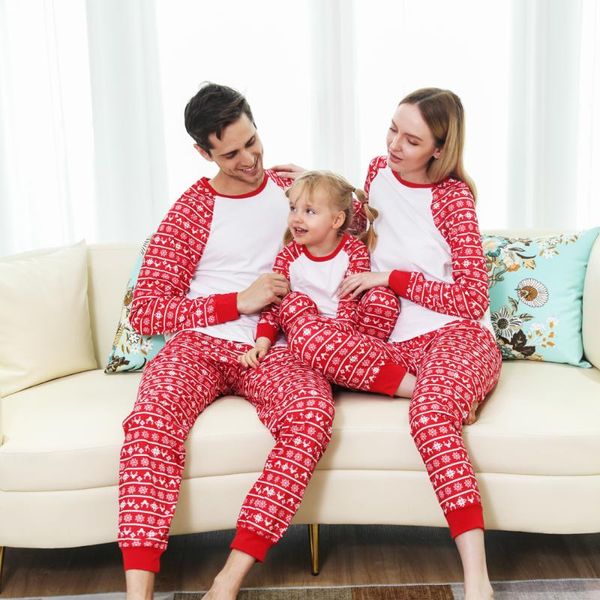 

family matching outfits 2021 winter pajamas set christmas red soft sleepwear mommy and me clothes look nightwear, Blue