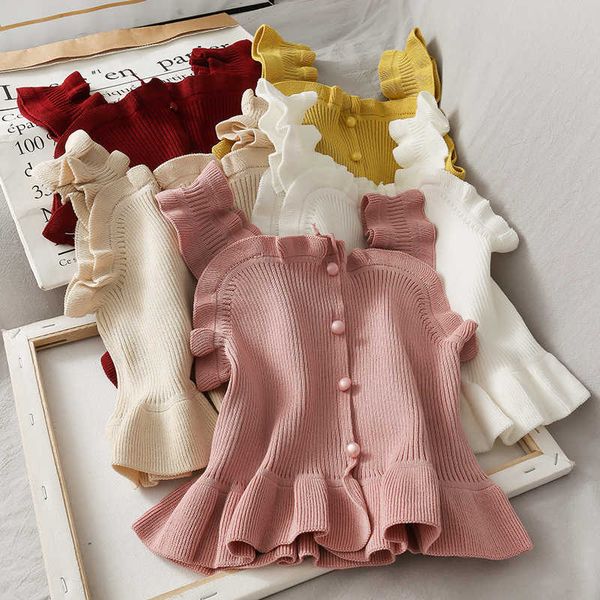 

sweet pearl decoration fungus design crop vests women korean style spring summer silm knit camisole fashion woman 210525, White