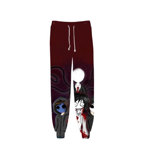

creepypasta sports sweat pants straight fashion harajuku 3d printed sweatpants jogging long women men trousers women's & capris, Black;white