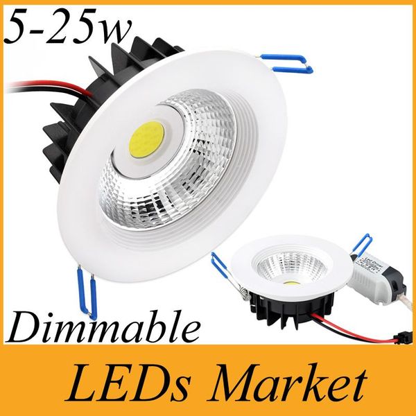 

downlights cree cob led ceiling downlight 5w 7w 9w 12w 15w 20w 25w dimmable recessed fixture lights bulb ac85-265v + driver ul
