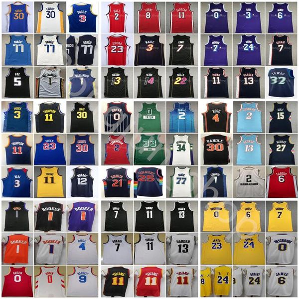 

2021-22 stitched men 75th diamond basketball murray anthony caruso ayton durant tatum booker ball jokics westbrook lillard green lowry beal, Black;red