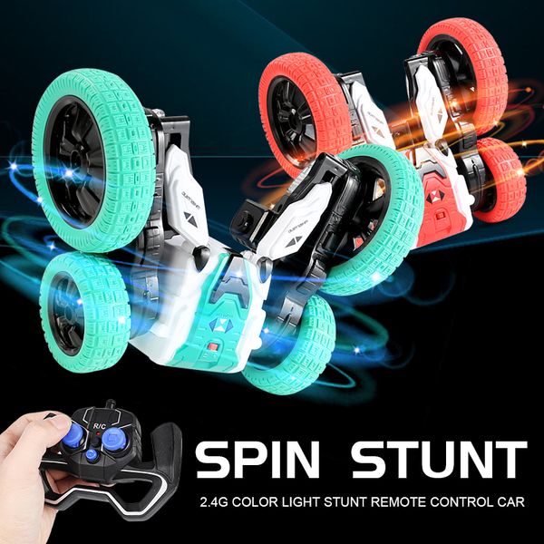 

spinning stunt rc car 360 degree flip 2.4g double-sided engine drift deformation buggy rock crawler roll car gift for kids toys