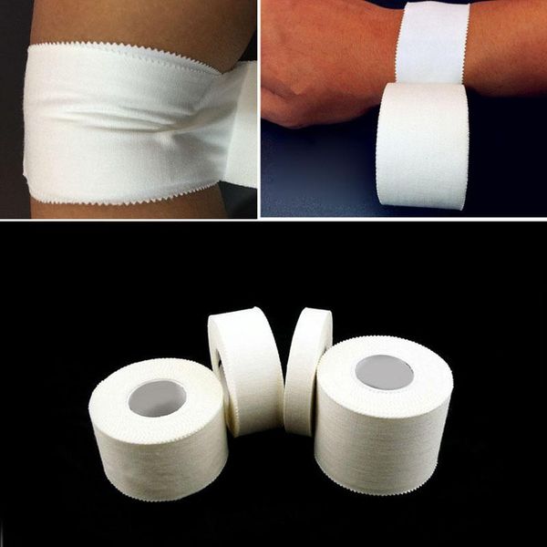 

sizes sports binding elastic tape roll physio muscle strain support drop elbow & knee pads, Black;gray