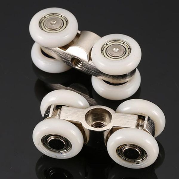 

pair stainless steel solid wood wardrobe sliding door hanging wheel pulley home hardware accessories kit other