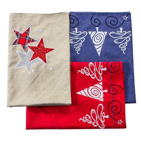 

table cloth tablecloth christmas tree year theme dustproof thicken cotton wedding