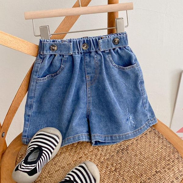 

summer children denim shorts 100% cotton short jeans kids baby cute for girls, Black