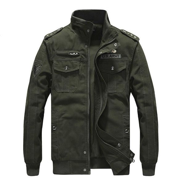 

men's jackets military us army bomber jacket men spring autumn pilot male cotton multi-pocket plus size m-6xl, Black;brown
