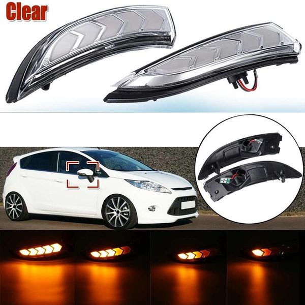 

car turn signal light modificated rearview mirror for fiesta 2008-2021 led working