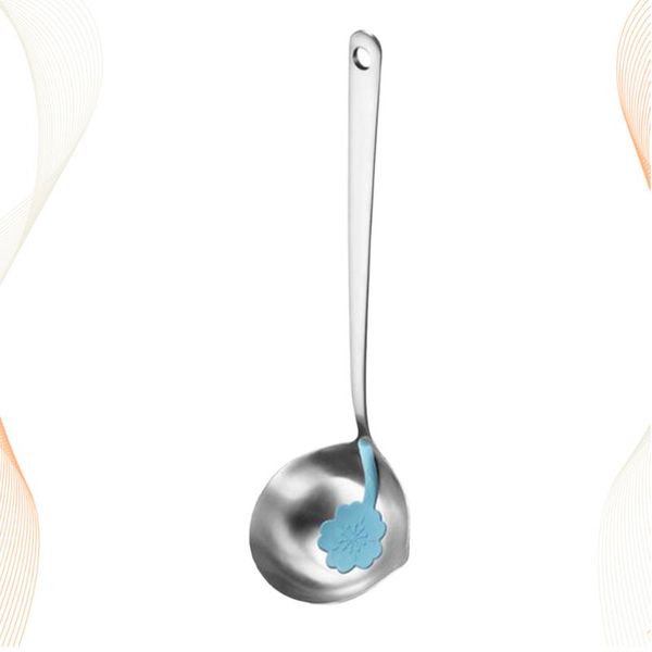 

spoons stainless steel oil filter soup spoon cooking strainer colander pot ladle with hole for kitchen random color