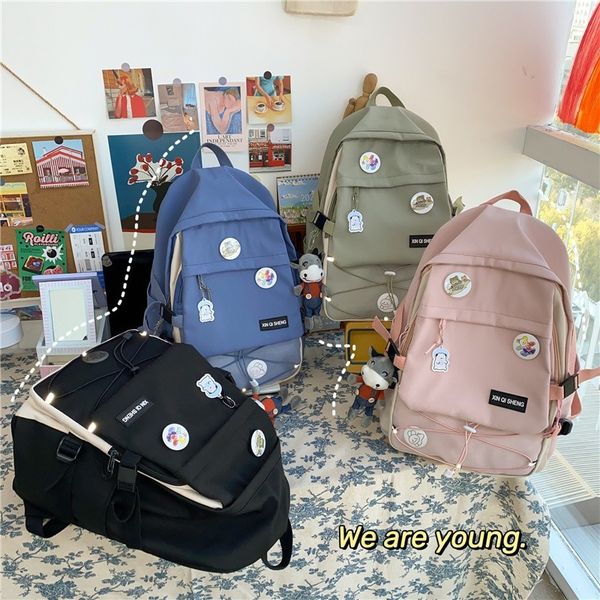 

2021 korean school backpack travel women sports leisure bag high student s